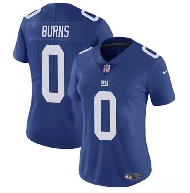 Women's New York Giants #0 Brian Burns Blue Vapor Stitched Jersey Dzhi